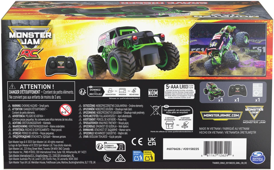 MONSTER JAM RC 1:24 visureigis Grave Digger, 6076630