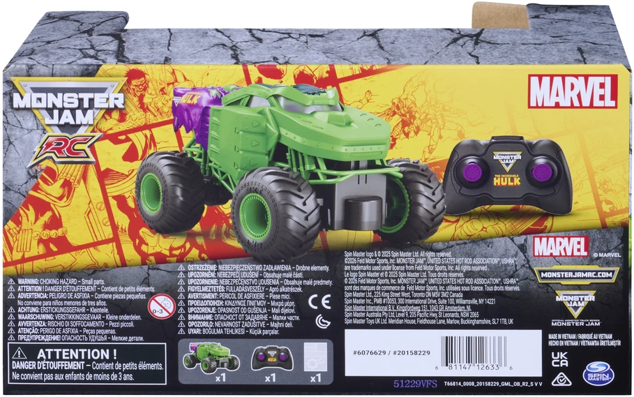 MONSTER JAM RC 1:24 visureigis Marvel Hulk, 6076629