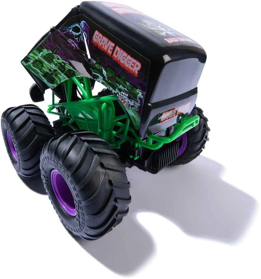 Nuotoliniu būdu valdomas visureigis MONSTER JAM RC Smash & Bash Grave Digger