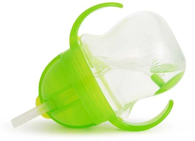 MUNCHKIN 207 ml gertuvė su šiaudeliu TIP&SIP STRAW, violetine, 6+ mėn.