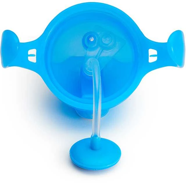 MUNCHKIN 207 ml gertuvė su šiaudeliu TIP&SIP STRAW, mėlyna, 6+ mėn.