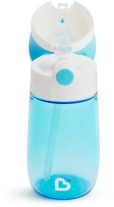 MUNCHKIN gertuvė su šiaudeliu, Flip & Go, Mėlyna, 18 mėn.+, 355 ml, 90327P