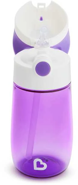 MUNCHKIN gertuvė su šiaudeliu, Flip & Go, Violetinė, 18 mėn.+, 355 ml, 90328P
