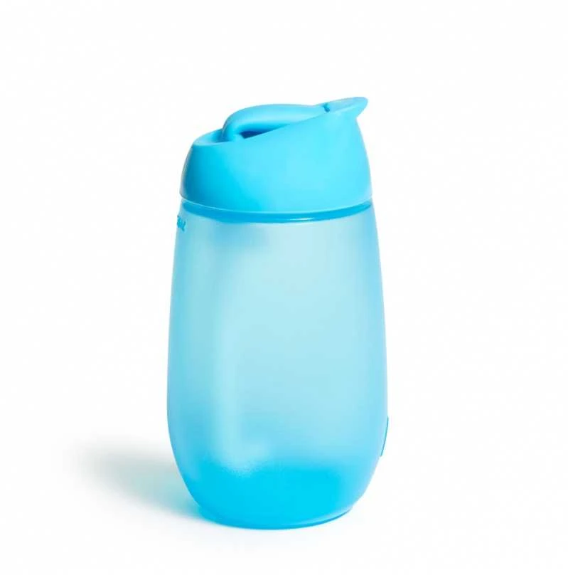 MUNCHKIN gertuvė su šiaudeliu SIMPLE CLEAN, mėlyna, 296 ml