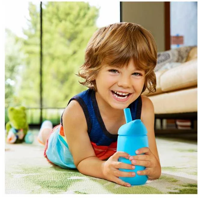 MUNCHKIN gertuvė su šiaudeliu SIMPLE CLEAN, rožinė, 296 ml