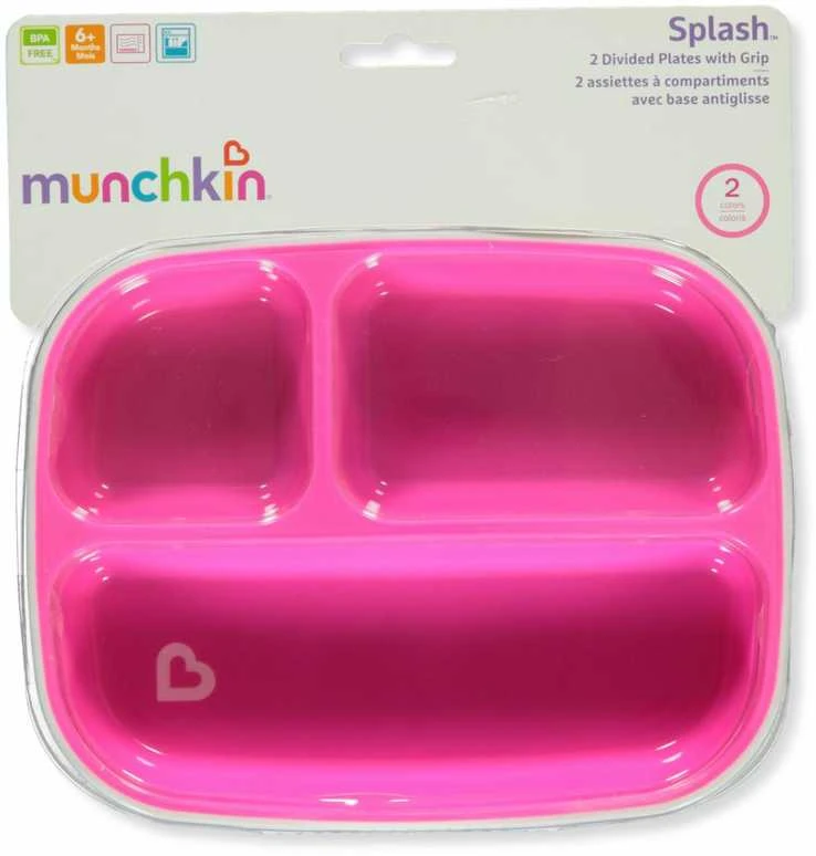 MUNCHKIN lėkštės su skyriais 2vnt. 6m+ Splash 91521