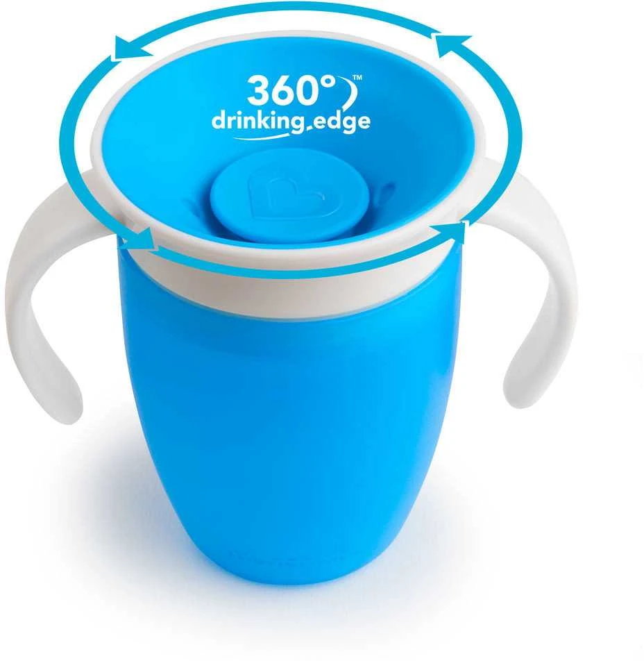 MUNCHKIN mokymosi puodelis MIRACLE 360, mėlynas, 6 mėn+, 207 ml, 90101