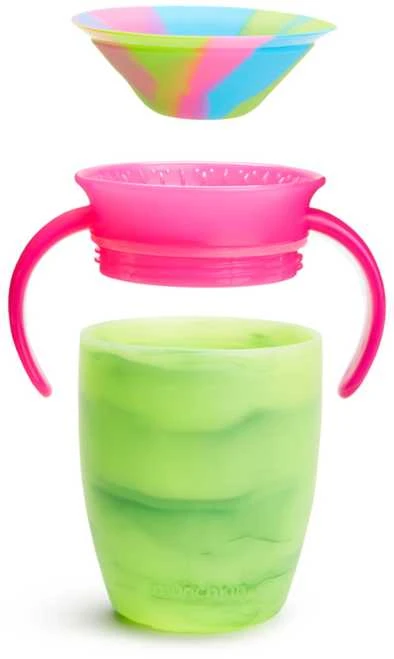 MUNCHKIN neišsiliejanti gertuvė, Miracle Tie Dye, Mixed Case, Tropical, 6 mėn.+, 207 ml, assort., 90317