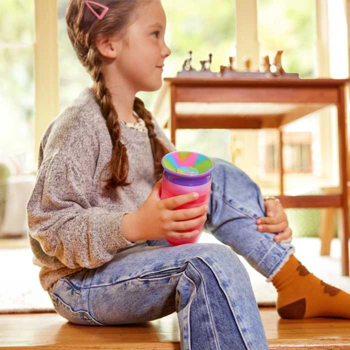 MUNCHKIN neišsiliejanti gertuvė, Miracle Tie Dye, Mixed Case, Tropical, 12 mėn.+, 296 ml, assort., 90316
