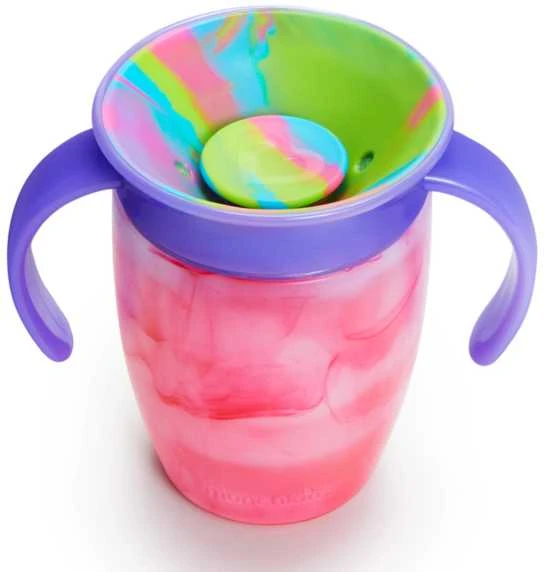 MUNCHKIN neišsiliejanti gertuvė, Miracle Tie Dye, Mixed Case, Tropical, 6 mėn.+, 207 ml, assort., 90317