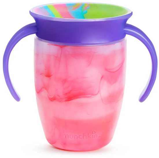 MUNCHKIN spill-proof drinker, Miracle Tie Dye, Mixed Case, Tropical, 6 months+, 207 ml, assort., 90317