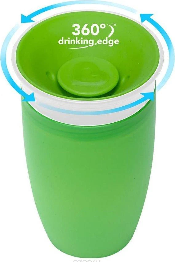 MUNCHKIN puodelis, Miracle 360, žalios spalvos, 12mėn+, 296ml, 01244502