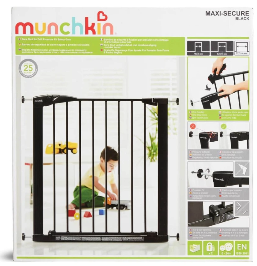 MUNCHKIN saugos varteliai, Maxi-Secure, juodi, 90441