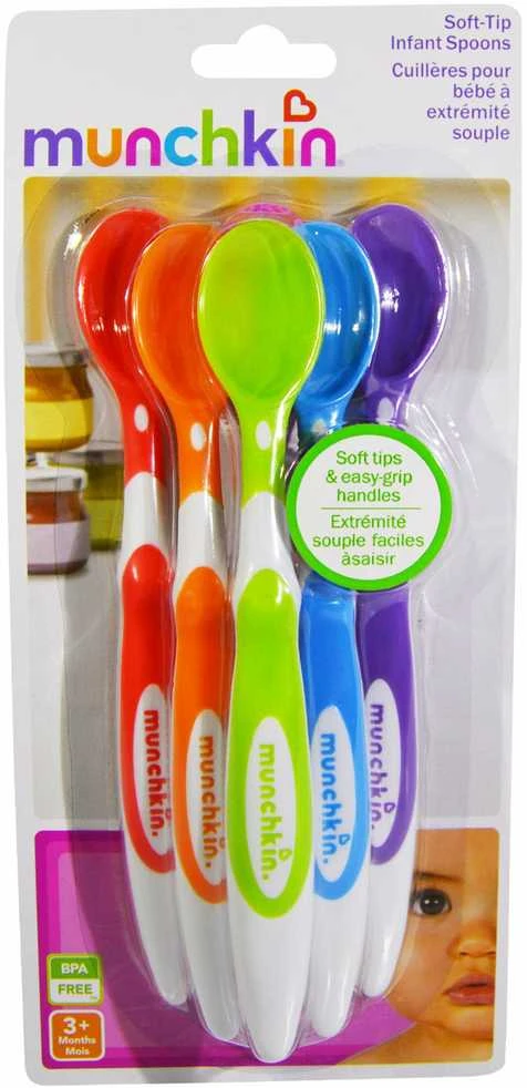 MUNCHKIN šaukšteliai minkštu galiuku 6 vnt. Soft Tip Spoons 4m+ 011003