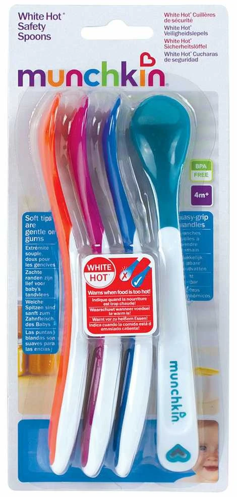 MUNCHKIN šaukšteliai reaguojantys į karštį 4 vnt. Hot Safety Spoons 4m+ 011522