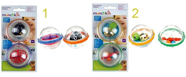 MUNCHKIN vonios žaislų rinkinys, Float & Play Bubbles, 4 mėn+, 2 vnt, 9004801