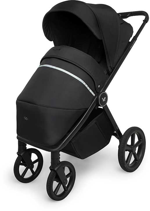 MUUVO sportinis vežimėlis GO, MGO-W--BLACK | spalva: juoda