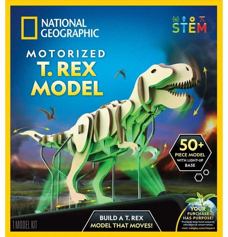 NATIONAL GEOGRAPHIC interaktyvi 3D dėlionė Motorized T. Rex Model, RTMPZTREX