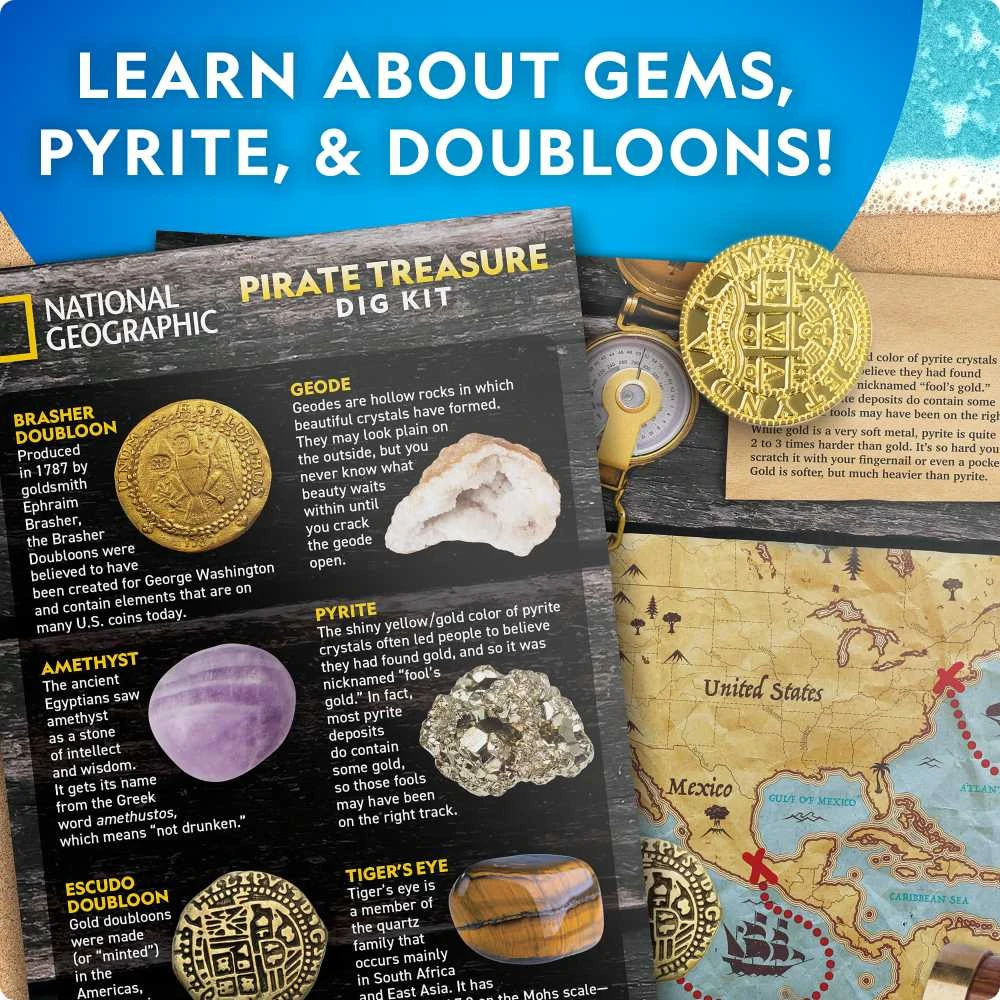 NATIONAL GEOGRAPHIC rinkinys Piratų lobių kasimo rinkinys, RTCHESTDIG