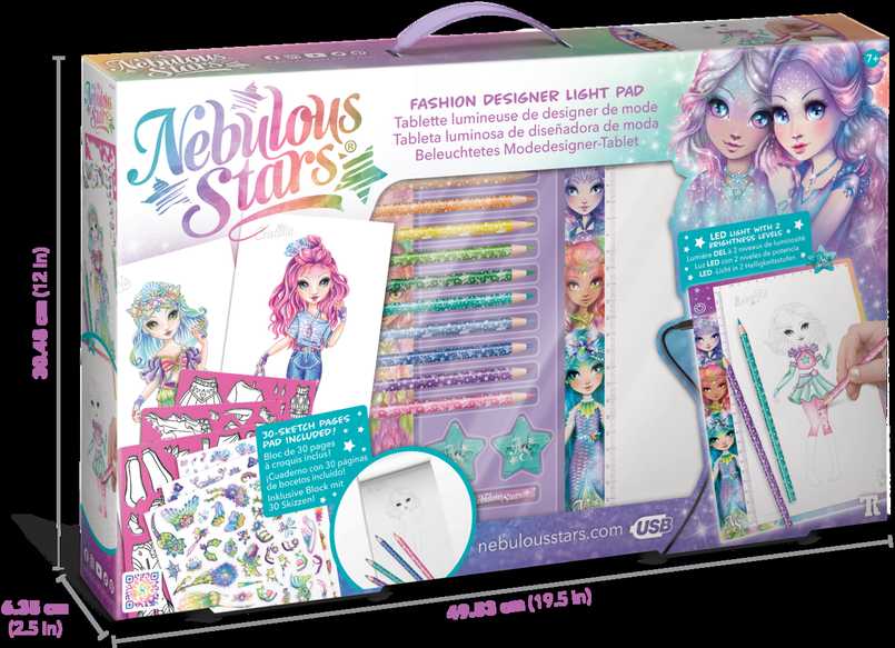 NEBULOUS STARS kūrybinis rinkinys Fashion Designer Light Pad, 11214