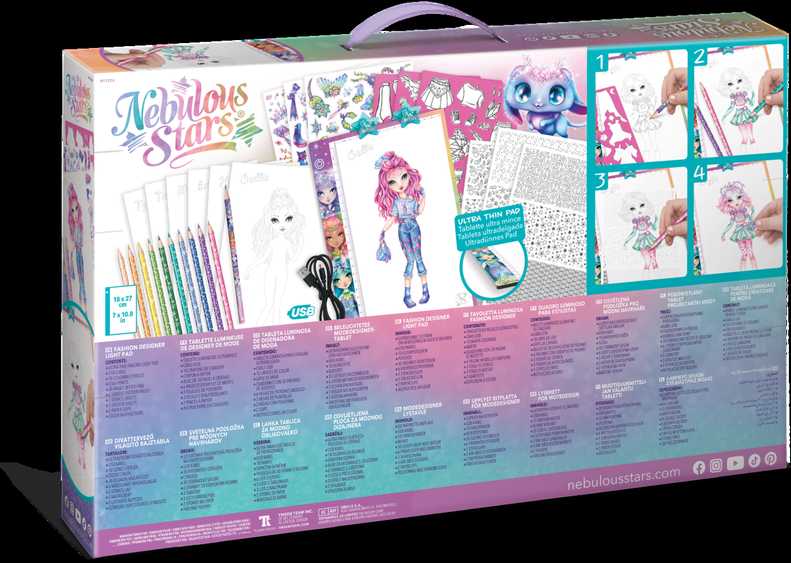 NEBULOUS STARS kūrybinis rinkinys Fashion Designer Light Pad, 11214