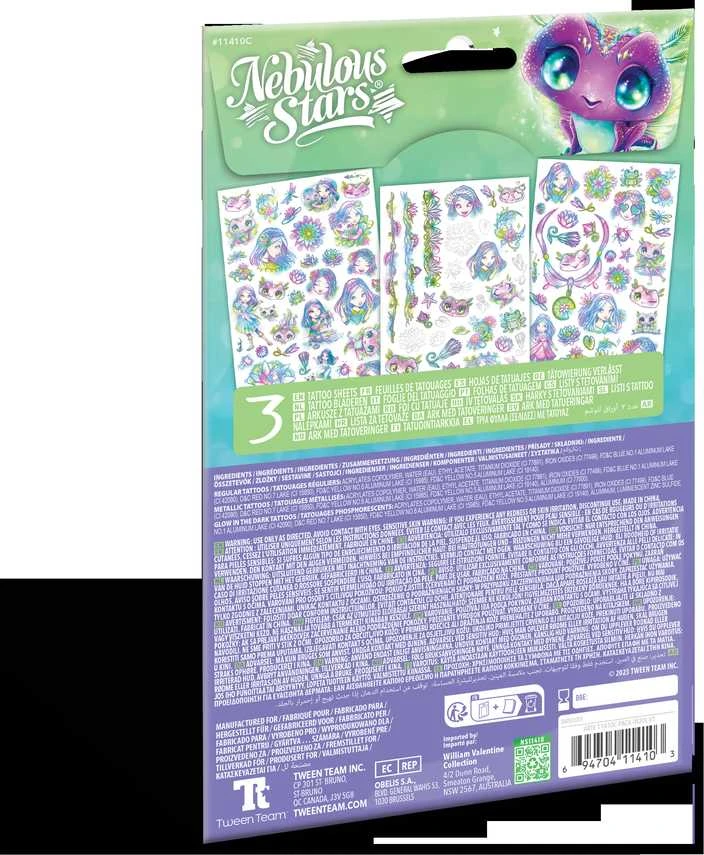 NEBULOUS STARS rinkinys Temporary Tattoos - Asst., 11410