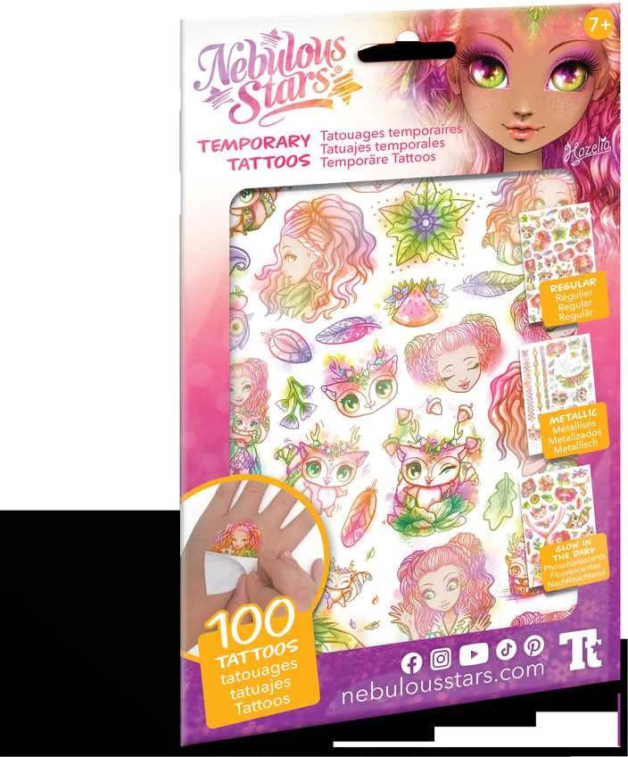 NEBULOUS STARS rinkinys Temporary Tattoos - Asst., 11410