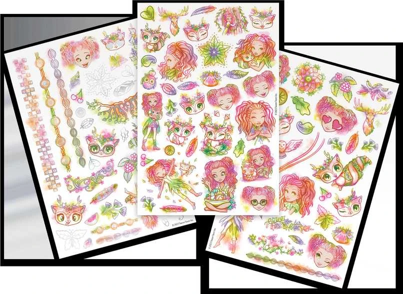 NEBULOUS STARS rinkinys Temporary Tattoos - Asst., 11410