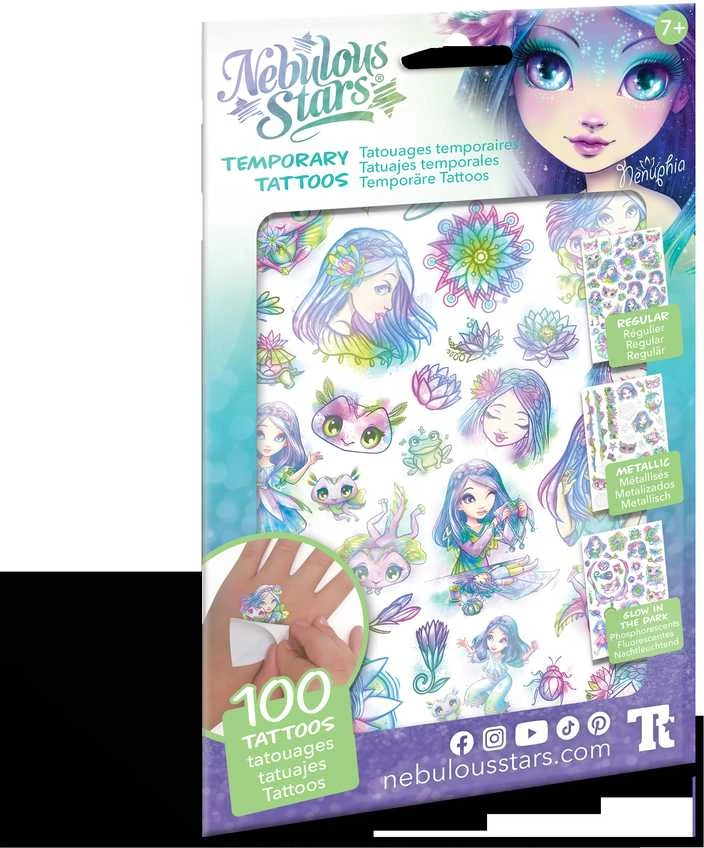 NEBULOUS STARS rinkinys Temporary Tattoos - Asst., 11410