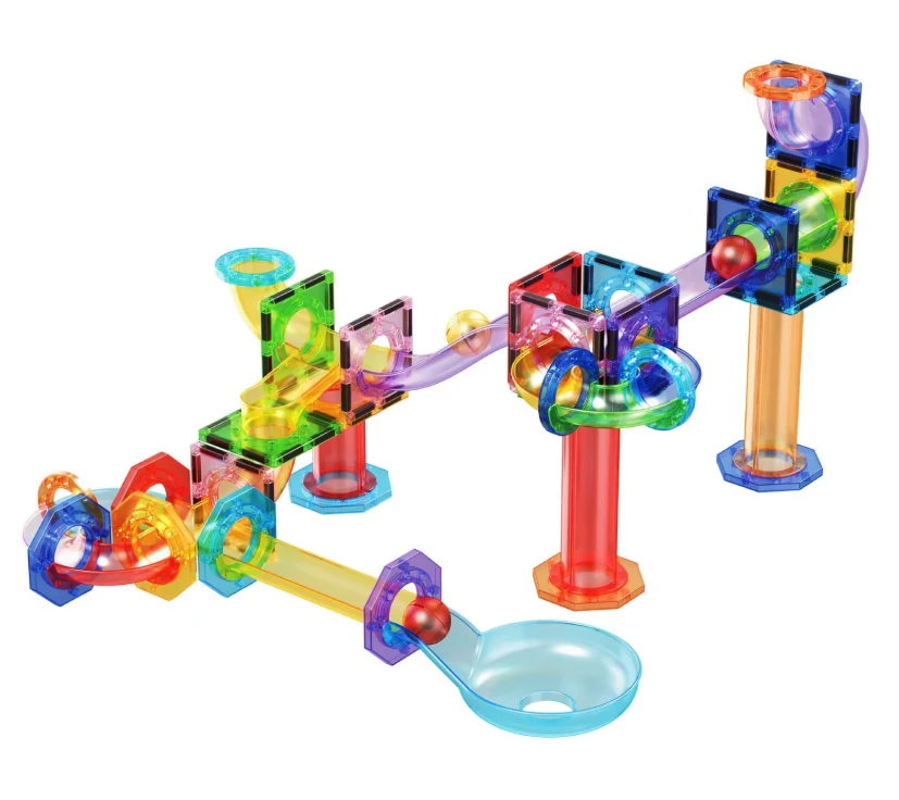PICASSO TILES Magnetinis konstruktorius Marble run 60 det., PTG60