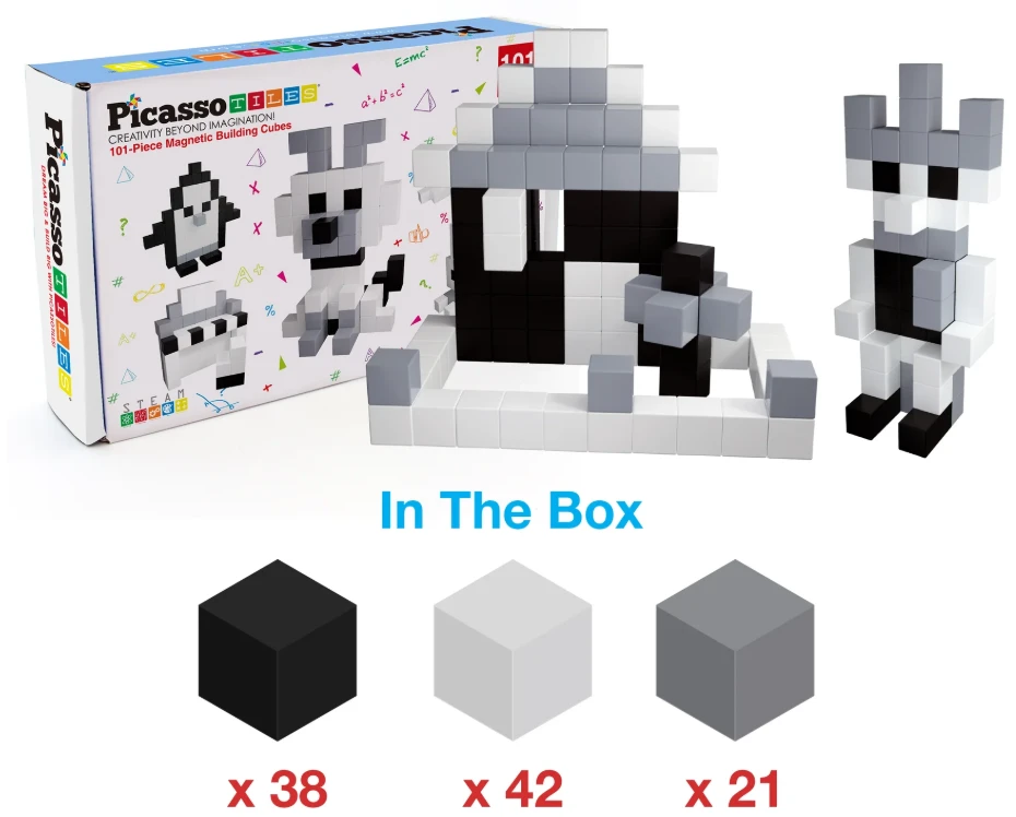 PICASSO TILES Magnetinis konstruktorius Magnetic Cube Puzzle 101 det., PMC101