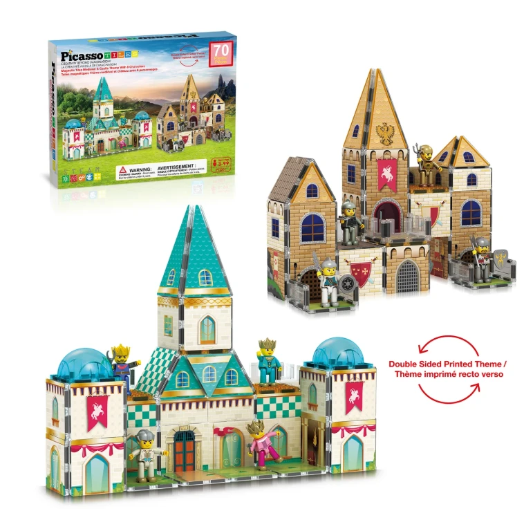 PICASSO TILES Magnetinis konstruktorius Medieval Age set, PTQ01