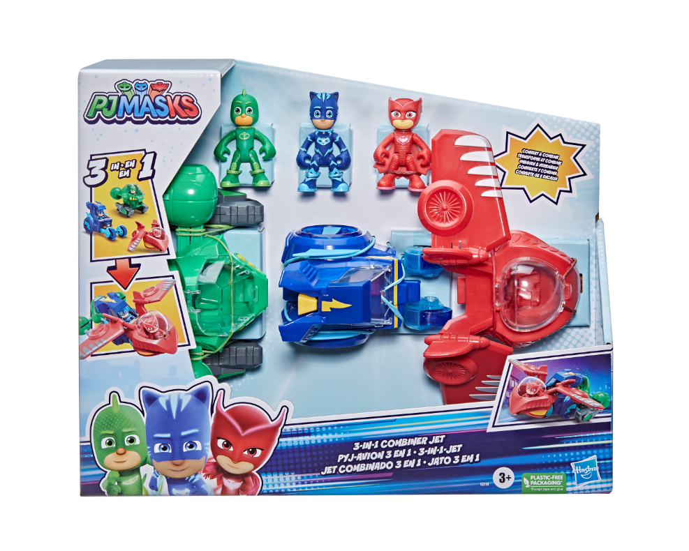 Hasbro PJ MASKS transporto priemonių rinkinys 3in1 Combiner Jet, F21195L0