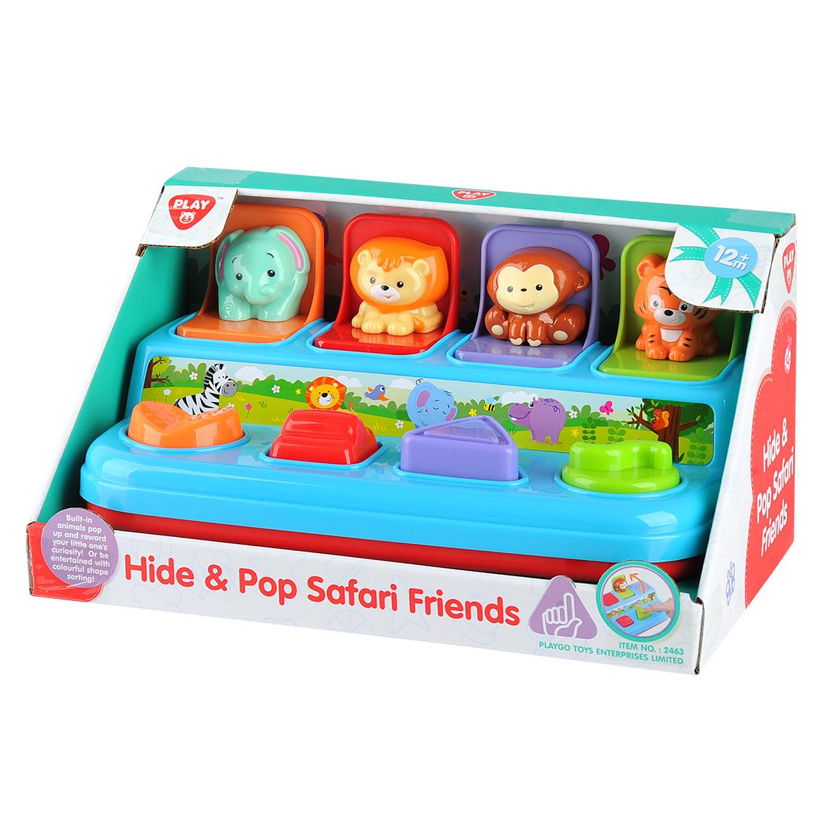 PLAYGO INFANT&TODDLER edukacinis žaislas Hide & Pop Safari Friends, 2463