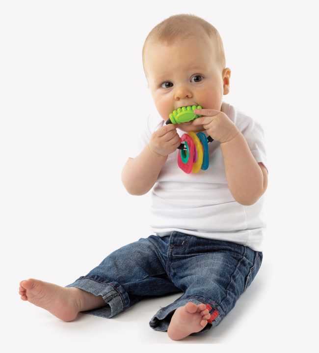 PLAYGRO įvairių tekstūrų barškutis-kramtukas, 4088565