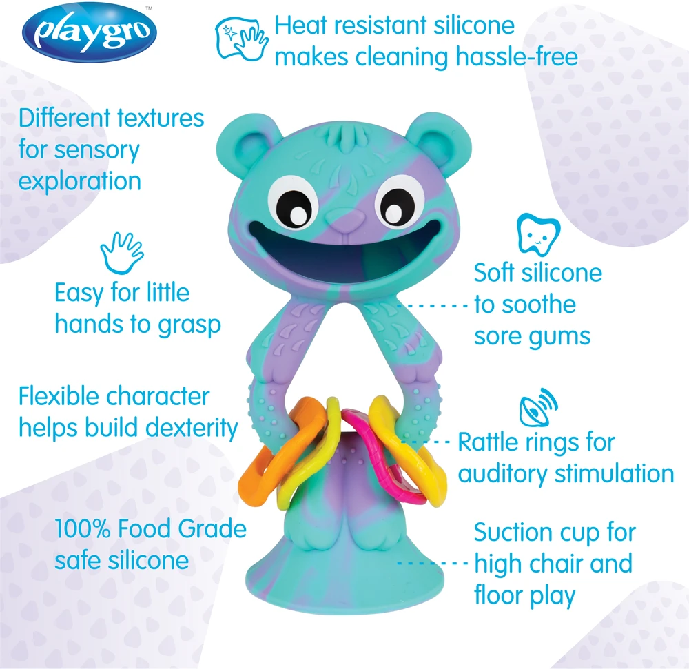 PLAYGRO kramtukas Wobble-Buddy Rattle Bear, 0188796