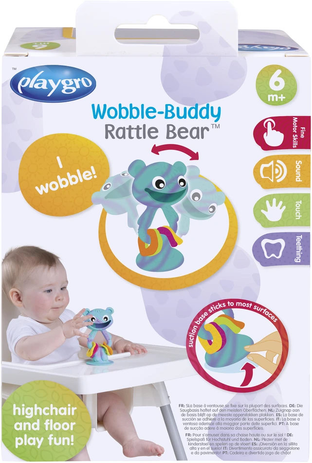 PLAYGRO kramtukas Wobble-Buddy Rattle Bear, 0188796