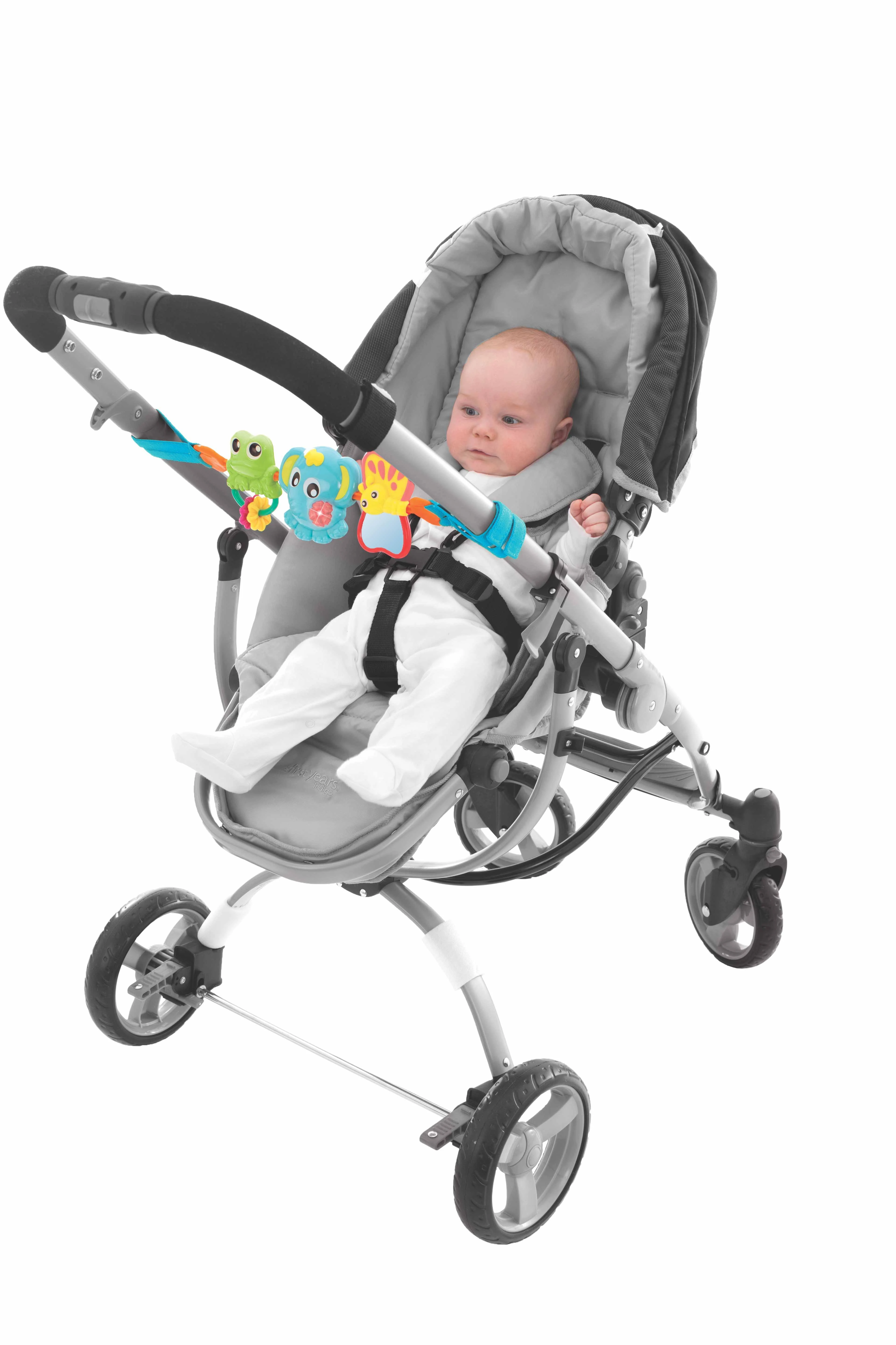 PLAYGRO muzikinis vežimėlio žaislas Travel Trio Musical, 0186984
