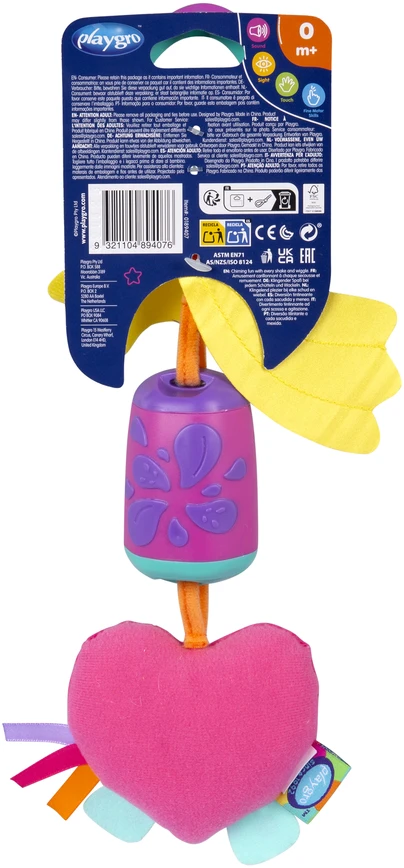 PLAYGRO pakabinamas žaislas Cheeky Chime Stella Unicorn, 0189407