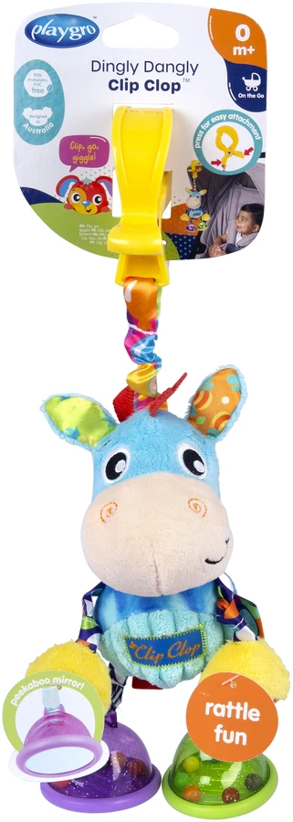 PLAYGRO pakabinamas žaislas Dingly Dangly Clip Clop, 010114004