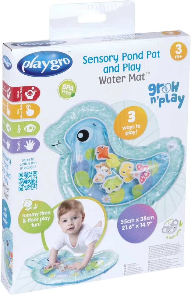 PLAYGRO sensorinis vandens kilimėlis Sensory Pond Pat and Play, 55cm x 38cm, 188566