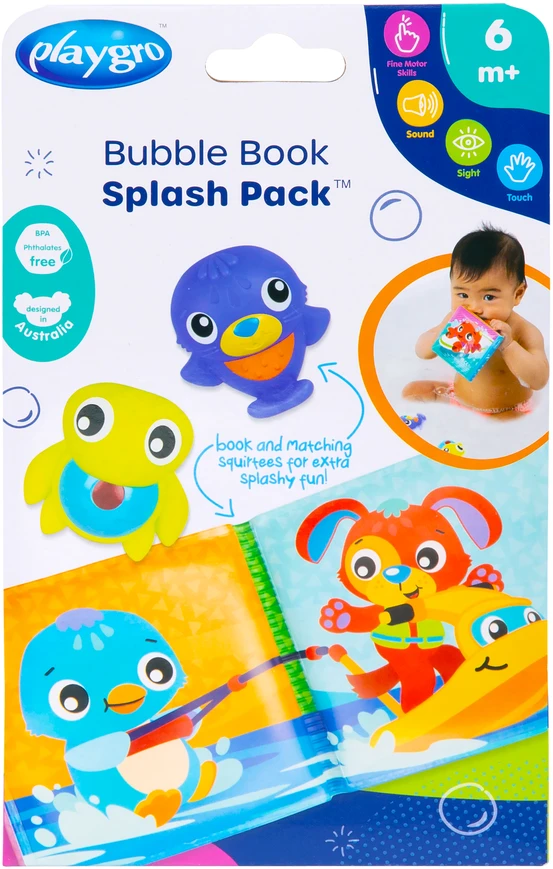 PLAYGRO vonios knygelė Bubble Book Splash, 0189089