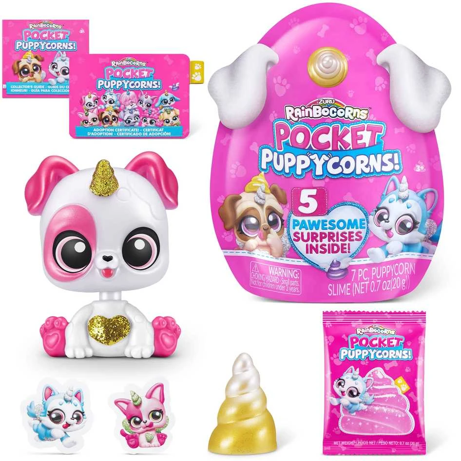 Zuru RAINBOCORNS figūrėlė su aksesuarais Pocket Puppycorn, 1 serija, 5 aksesuarai