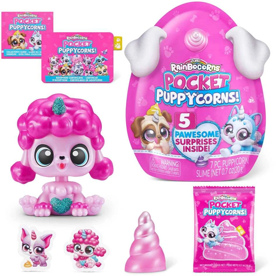Zuru RAINBOCORNS figūrėlė su aksesuarais Pocket Puppycorn, 1 serija, 5 aksesuarai