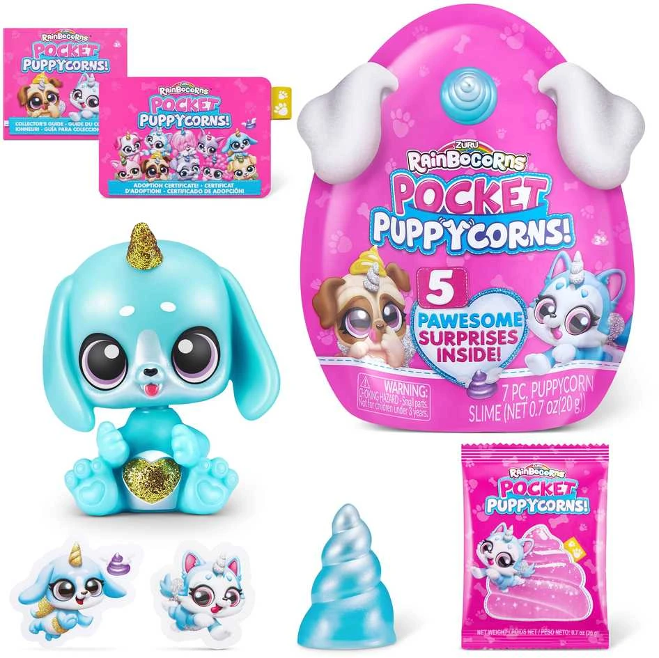 Zuru RAINBOCORNS figūrėlė su aksesuarais Pocket Puppycorn, 1 serija, 5 aksesuarai