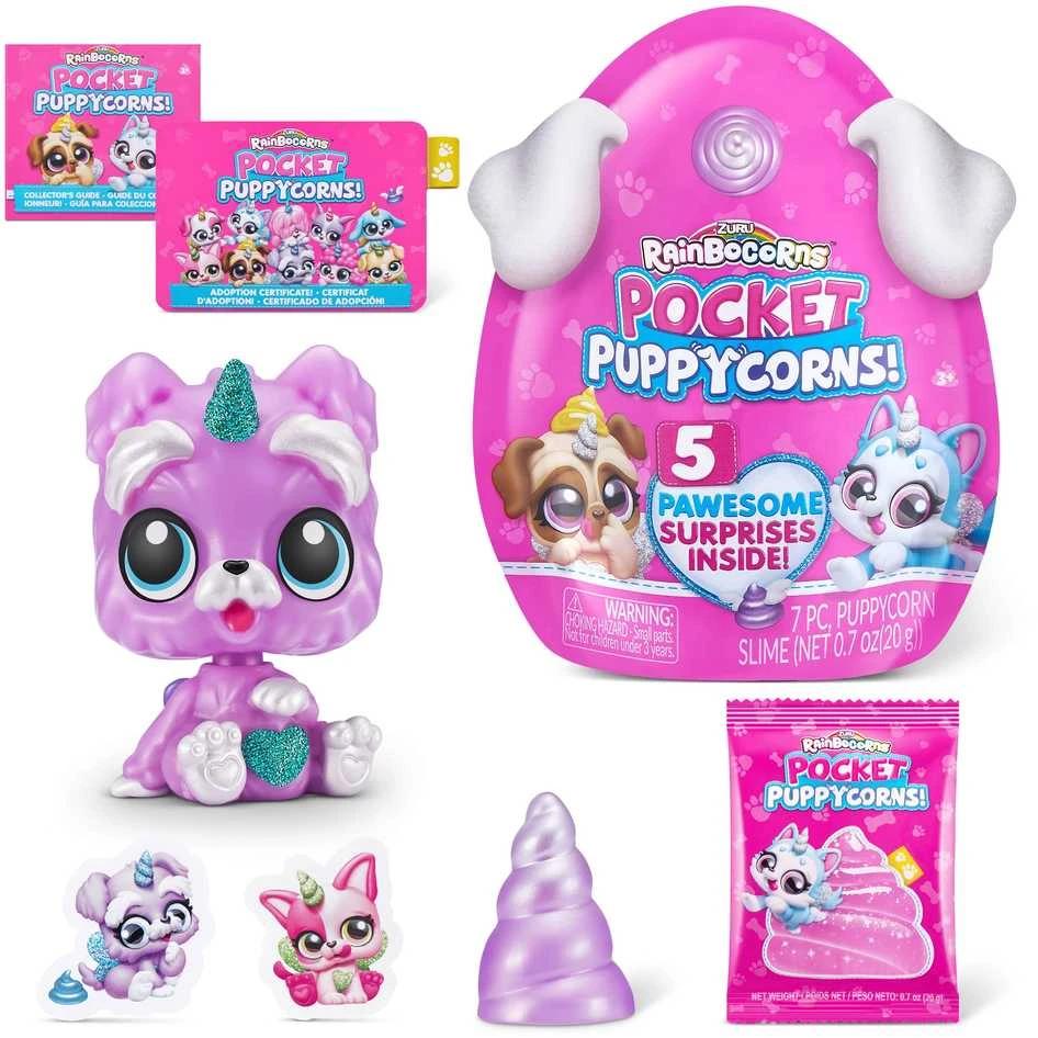 Zuru RAINBOCORNS figūrėlė su aksesuarais Pocket Puppycorn, 1 serija, 5 aksesuarai