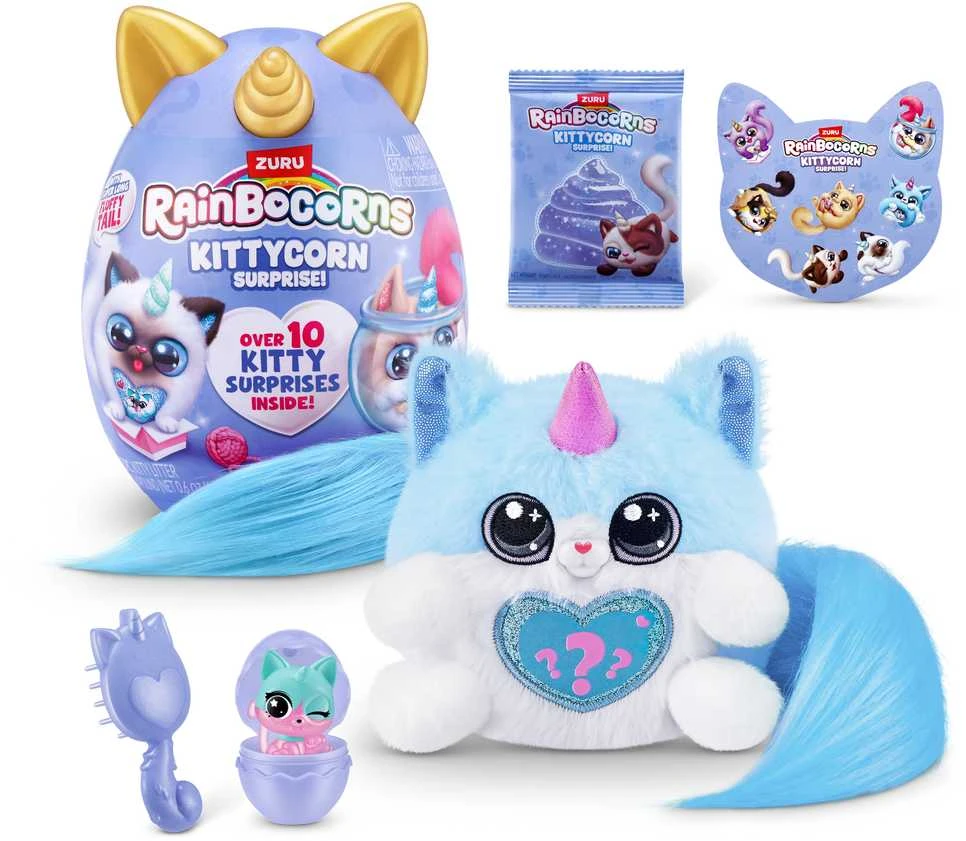 RAINBOCORNS pliušinis žaislas su aksesuarais Kittycorn Surprise, 3 serija, asort., 92104