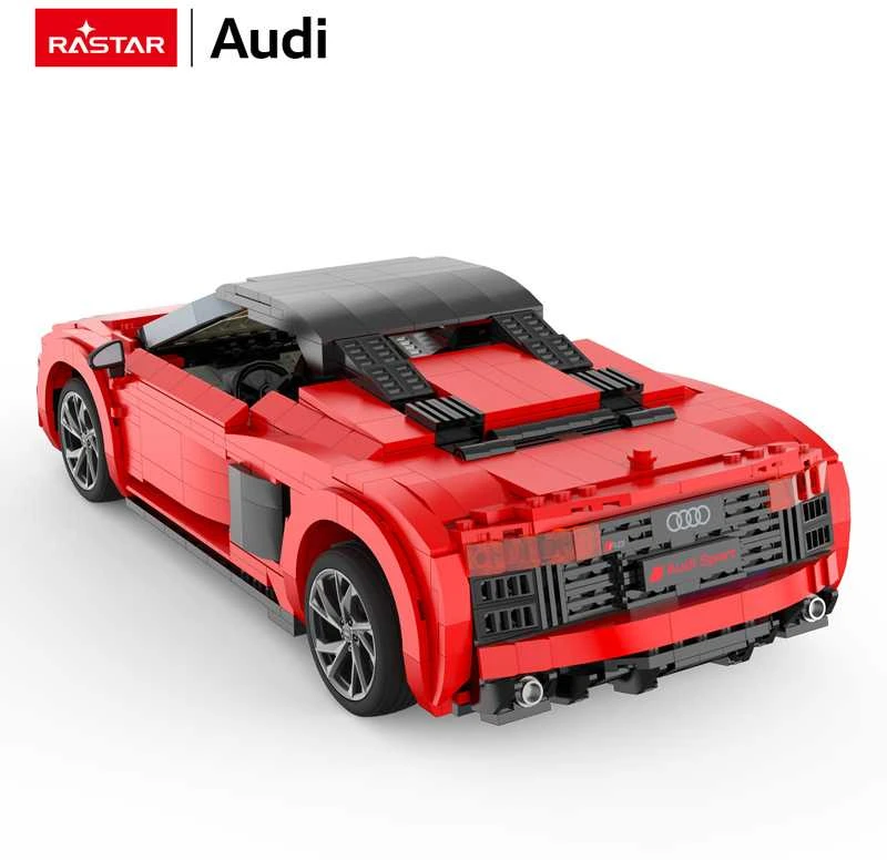 RASTAR 1:14 mastelio surenkamas automodelis AUDI R8 Spyder Bricks, 93800