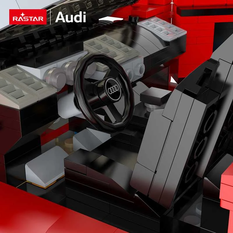 RASTAR 1:14 mastelio surenkamas automodelis AUDI R8 Spyder Bricks, 93800