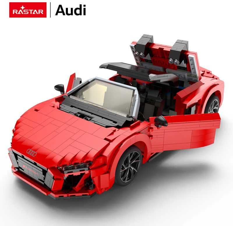 RASTAR 1:14 mastelio surenkamas automodelis AUDI R8 Spyder Bricks, 93800